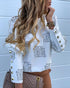 Button Pineapple Print Ladies Shirt Women's Blouse - ROUTINE FASHION